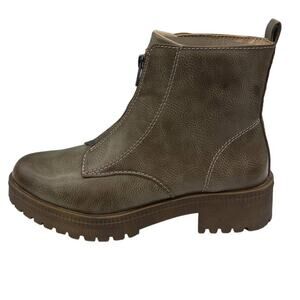 LifeStride Womens Lug Sole Ankle Boots 7 Wide Women's Sanibelle Boot Stone
